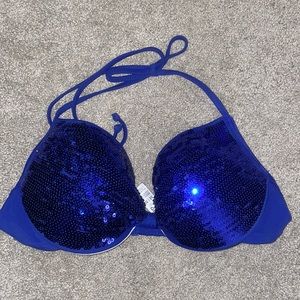 PINK SEQUIN SWIM TOP